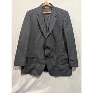 John Alexander Sport Coat Blazer Mens Large‎ Windowpane Two-Button Suit Jacket